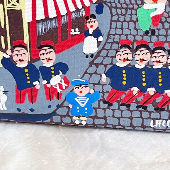 Parisian Hand-painted Folkart Hermes L’arc de Triomphe Laurence 95’ Small - Picture 6 of 13